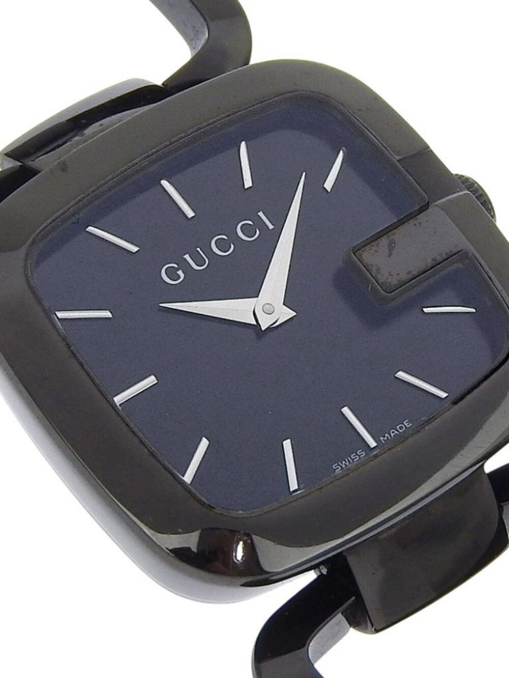 GUCCI G collection Watches 125.4 blackDial Stainless Steel Quartz Analog d... - Picture 10 of 13